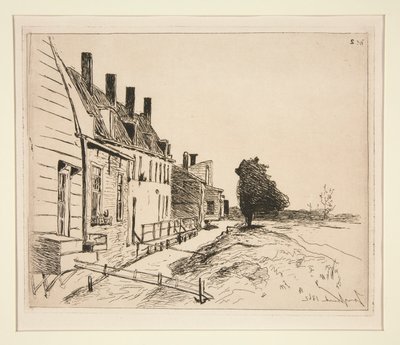 منازل على طول القناة بواسطة Johan-Barthold Jongkind