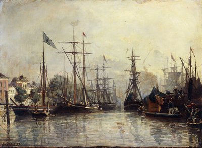 ميناء روتردام ، 1857 بواسطة يوهان بارثولد جونغكيند