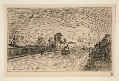 الخروج من Cochin House (Faubourg Saint-Jacques) بواسطة Johan-Barthold Jongkind
