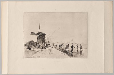 منظر لمدينة Maaslins بواسطة Johan-Barthold Jongkind