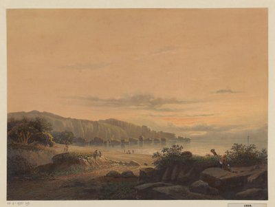 منظر لخليج في جافا الخليج الصغير سريجونجو ، ساوثك. v. Java (Malang regency، Resid. Passarouang.) (العنوان على الكائن) بواسطة ابراهام سالم