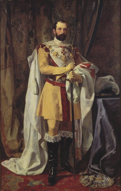 تشارلز الخامس عشر روي دي سويدي - صورة للملك تشارلز الخامس عشر ملك السويد (1826-1872) ، بقلم هوكرت ، يوهان فريدريك (1826-1866). زيت على قماش بواسطة يوهان فريدريك هوكيرت
