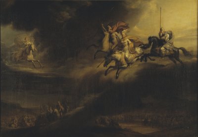 La chevauchee des Valkyries - The Ride of the Valkyries ، بقلم ساندبرج ، يوهان جوستاف (1782-1854). زيت على قماش. الأبعاد: 140 × 201 سم. المتحف الوطني ستوكهولم بواسطة Johan Gustaf Sandberg