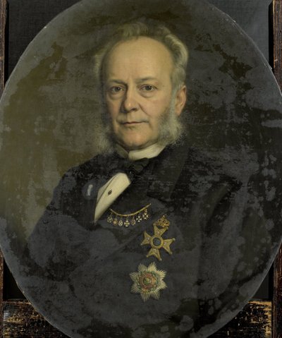 بيتر ميجر (1812-1881). الحاكم العام لجزر الهند الشرقية الهولندية بواسطة يوهان هاينريش نيومان (توقيع الفنان)