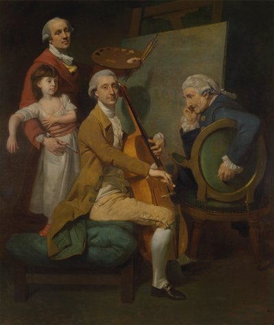 صورة شخصية مع ابنته ماريا تيريزا وجيمس سيرفيتو وجياكوبي سيرفيتو بواسطة Johan Joseph Zoffany RA
