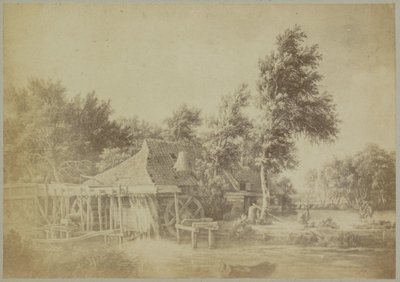 نسخة مصورة من لوحة "طاحونة مائية" لمينيرت هوبيما متحف أمستردام. ميندرت هوبيما. - عطر Le Moulin a eau. (العنوان على الكائن) بواسطة ميندرت هوبيما