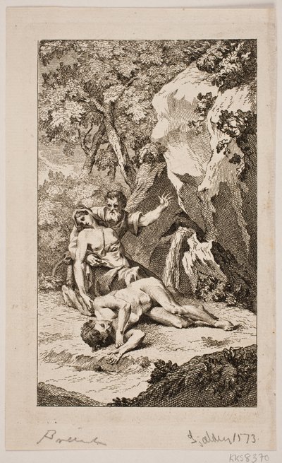 رسم توضيحي لـ "Abels død" لسالومون جيسنر ، 1764 بواسطة Johan Martin Preisler