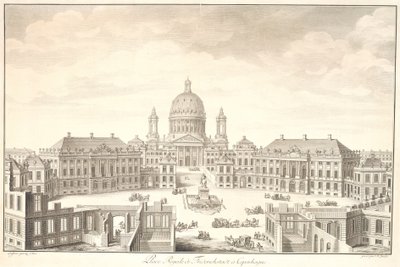 Place Royale de Friedrichstadt a Copenhague بواسطة Johan Martin Preisler