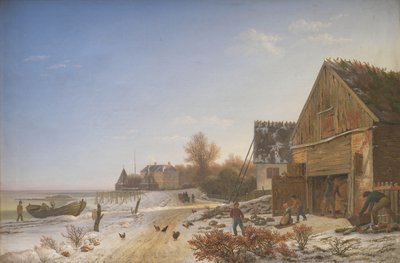 Strandvejen في Vedbæk. بعد ظهر الشتاء بواسطة Johan Stroe