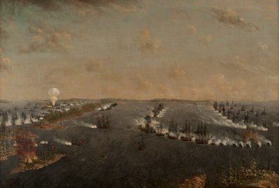 معركة روسينسالم الروسية السويدية الأولى في 24 أغسطس 1789 ، ج. 1790. بواسطة يوهان تيريتش شولتز