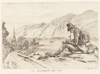 رسام المناظر الطبيعية في جولة بواسطة Johann Adam Klein