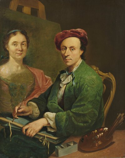 صورة ذاتية في الحامل بواسطة Johann Anton Tischbein