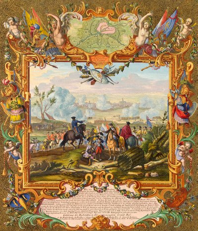 استيلاء قوات الحلفاء على قلعة أودنارد عام 1708 ، أوائل القرن الثامن عشر. بواسطة يوهان أوغست كورفينوس