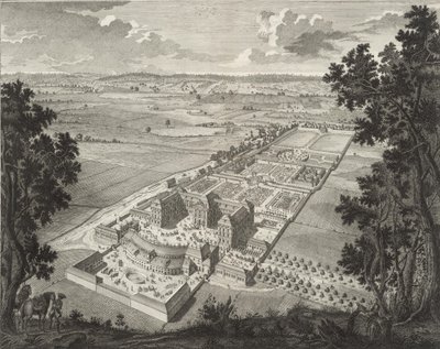 منظور من منظور الطائر لحيوان الحيوانات في قلعة فايسنشتاين في بومرسفيلدن بواسطة يوهان أوغست كورفينوس