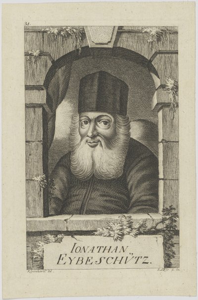 صورة لجوناثان بن ناثان إيبيشوتز 1690-1764 ، 1772. بواسطة Johann Balzer