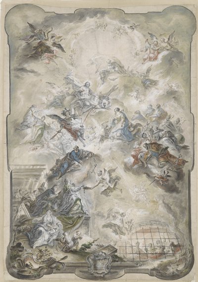 العذراء والقديسين يتشفعون أمام المسيح من أجل أرواح الضالين ، 1771 أو ما قبله. بواسطة يوهان المعمداني إندرل