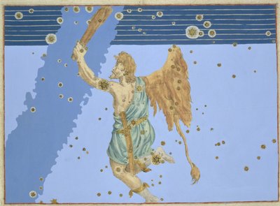 كوكبة الجبار ، من "أورانومتريا" بواسطة يوهان باير ، نقشها ألكسندر ماير (1559-ج 1616) 1603 (نقش نحاسي ملون باليد) بواسطة يوهان باير