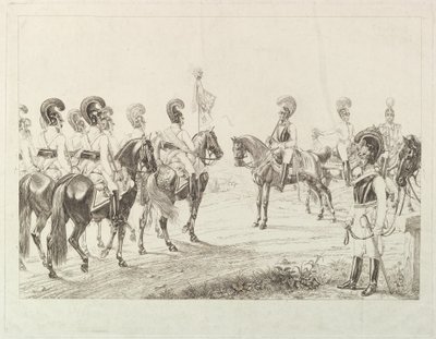 Cuirassiers النمساوية ، أوائل القرن التاسع عشر. بواسطة يوهان كريستيان ارهارد