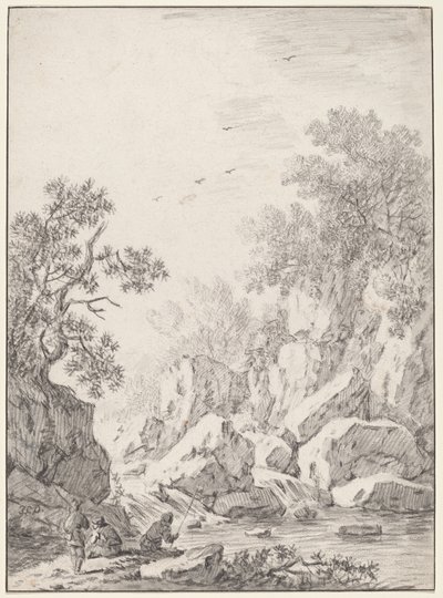 شلال من Rock Cliffs ، 1750s. بواسطة يوهان كريستوف ديتزش