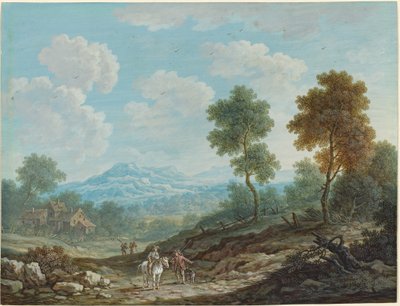 المسافرون في وادي برود ، ج. 1750. بواسطة يوهان كريستوف ديتزش