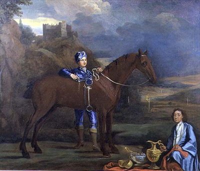صورة لخيول السباق والفارس ، حوالي عام 1690 (زيت على قماش) بواسطة يوهان كلوسترمان