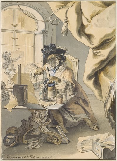 القرد كنقش وصائغ بواسطة يوهان اساياس نيلسون