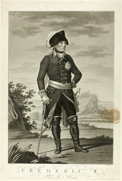 فريدريك الثاني ملك بروسيا بواسطة Johann Friedrich Jügel