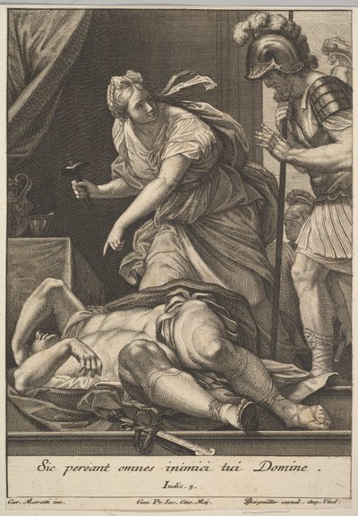 ياعيل تقتل سيسرا ، 1705-62. بواسطة يوهان جورج بيرجمولر
