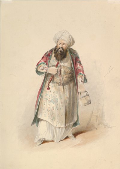 دراسة أزياء لأوسمين في اختطافه من سيراجليو بقلم وا موزارت ، كاليفورنيا. 1830-50. بواسطة يوهان جورج كريستوف فرايز
