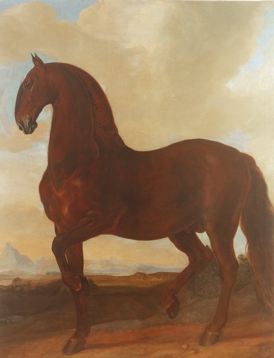 The Bay Stallion في The Eisgruber Stud بواسطة Johann Georg Hamilton