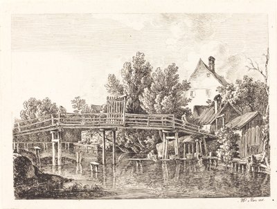 جسر مشاة إيزار الصغير بواسطة Johann Georg von Dillis