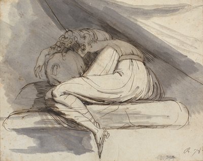 امرأة تجلس ، ملتفة بواسطة Johann Heinrich Füssli
