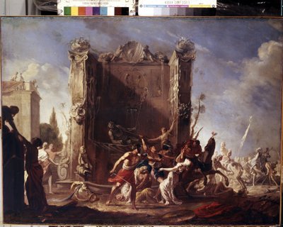 اغتصاب نساء سابين. لوحة يوهان هاينريش شوينفيلد (1609-1684). زيت على قماش ، 98.5 × 134 سم ، حوالي 1630-1640. الفن الألماني ، الفن الباروكي. متحف هيرميتاج ، سانت بطرسبرغ. بواسطة يوهان هاينريش شونفيلدت