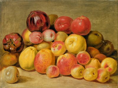 قطع فاكهة (زيت على لوح بلوط) بواسطة Johann Heinrich Wilhelm Tischbein