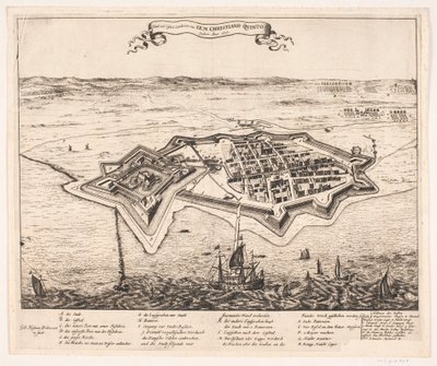 تم غزو المدينة و Castel Landscron بواسطة IKM Christiano Quinto Anno 1676 بواسطة جون هوسمان