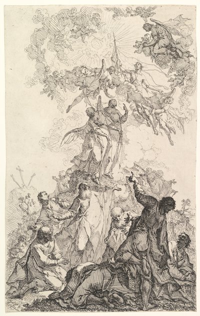 صعود المسيح ، كاليفورنيا. 1750. بواسطة يوهان إجناتز زيمبال