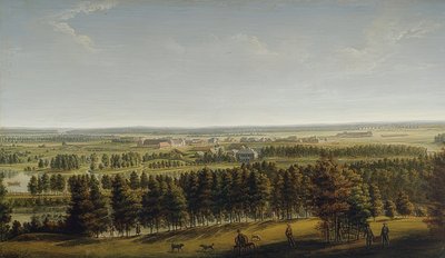 منظر لحديقة القصر من غاتتشينا. 1790 بواسطة يوهان جاكوب ميتنليتر