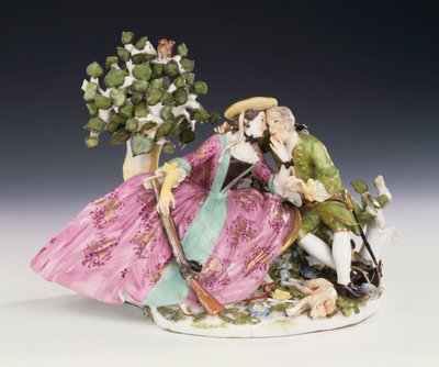 مجموعة Meissen crinoline للباقي خلال العلبة ، حوالي 1745 (بورسلين) بواسطة يوهان جواكيم كايندلر