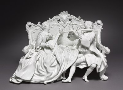 مجموعة Crinoline: الموسيقيين ، الشركة المصنعة Meissen Porcelain Factory ، ألمانيا ، حوالي 1737 بواسطة يوهان يواكيم كاندلر