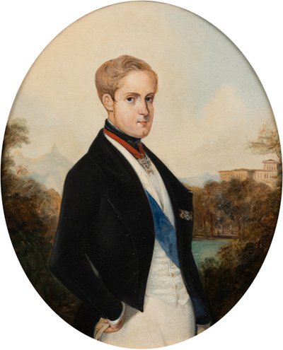 صورة لإمبراطور البرازيل بيتر الثاني 1825-1891 ، 1846. بواسطة يوهان موريتز روجينداس