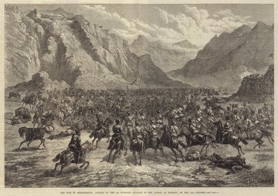 الحرب في أفغانستان ، المسؤول عن سلاح الفرسان البنجاب الثاني في العمل في شاهجوي ، في 24 أكتوبر بواسطة Johann Nepomuk Schonberg
