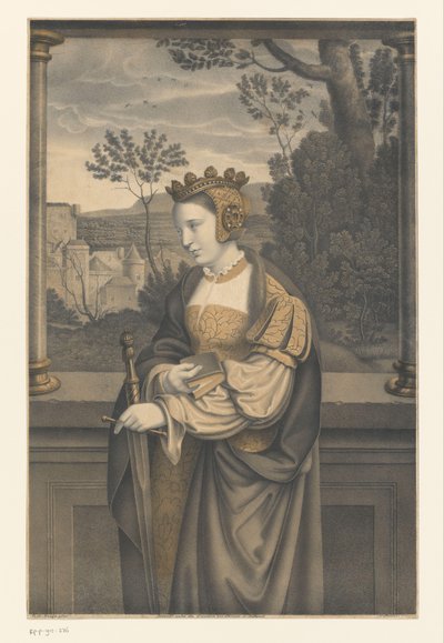 سانت كاترين أعمال من مجموعة الأخوين Boisserée (عنوان المسلسل) Galerie des Frères Boisseree (عنوان المسلسل) بواسطة بارثولوميو بروين (الأول)
