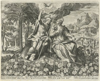 المسيح وعروسه في كرم نشيد الأنشاد (عنوان المسلسل) Canticum Canticorum (عنوان المسلسل) بواسطة يوهان سادلر (أنا)