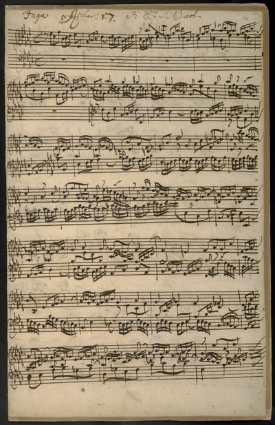 إضافة MS 35021 ، f.14 Prelude 17 è Fugue ، من "Das Wohltemperierte Clavier" بواسطة Johann Sebastian Bach