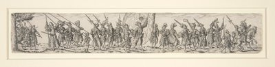 زحف الجنود حاملين لواء بواسطة Johann Theodor de Bry