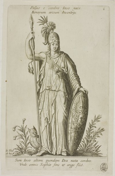 بالاس أثينا، اللوحة 6 من بالاس أثينا، اللوحة 6 من بارناسوس ذات الرأسين بواسطة Johann Theodor de Bry