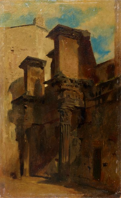 أعمدة منتدى نيرفا (منتدى ترانزيتوريوم) في روما بواسطة يوهان تيل الأصغر