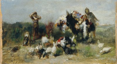 مشهد من دون كيشوت (قتال مع الطيور) بواسطة يوهان تيل الأصغر