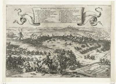 ألفا يحاصر بيرغن في Henegouwen ، 1572 انتعاش الجبال ، ألبانو جوبرناتور. 1572 (العنوان على الكائن) بواسطة يوهان فيلهلم باور