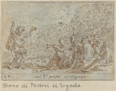 جوقة الرعاة و Ergasto ، 1640. بواسطة يوهان فيلهلم باور